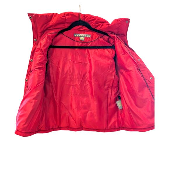 Kenneth Cole Reaction Red Puffer Vest XL Down Feather Fill Quilted Warm - Picture 5 of 7